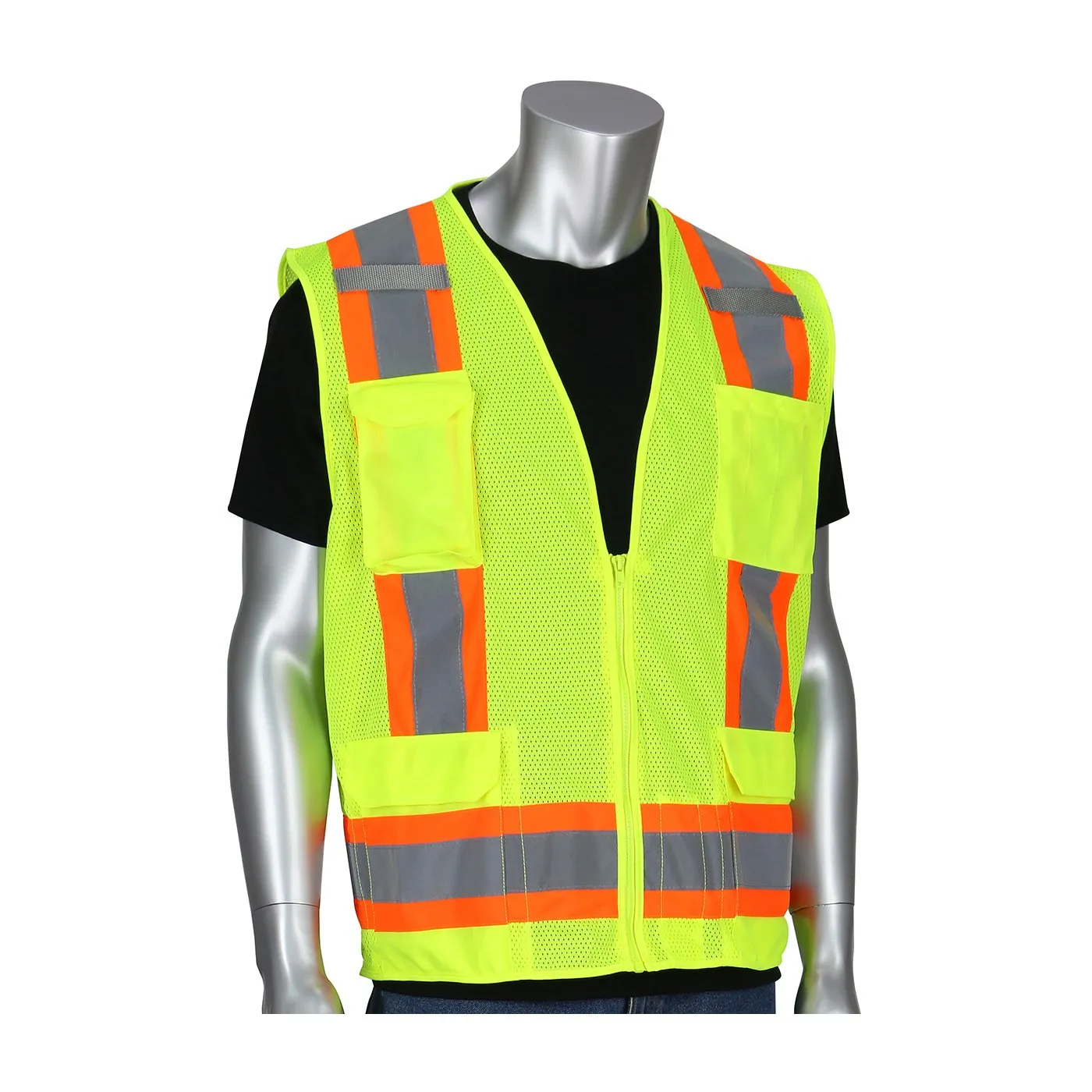PIP ANSI Type R Class 2 Two-Tone Mesh Surveyors Vest