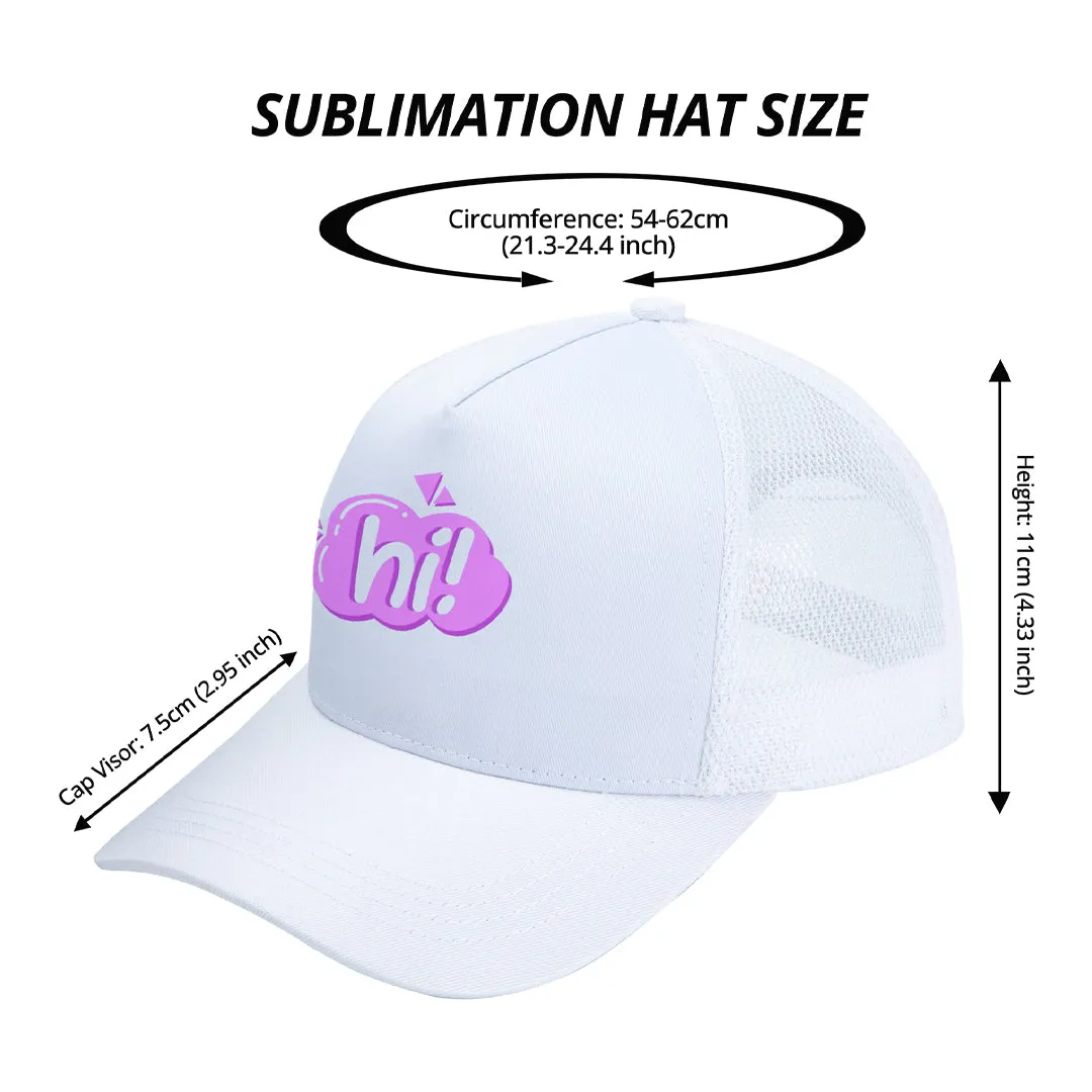 Polyester Trucker Cap Sublimation Blanks - 10PCS