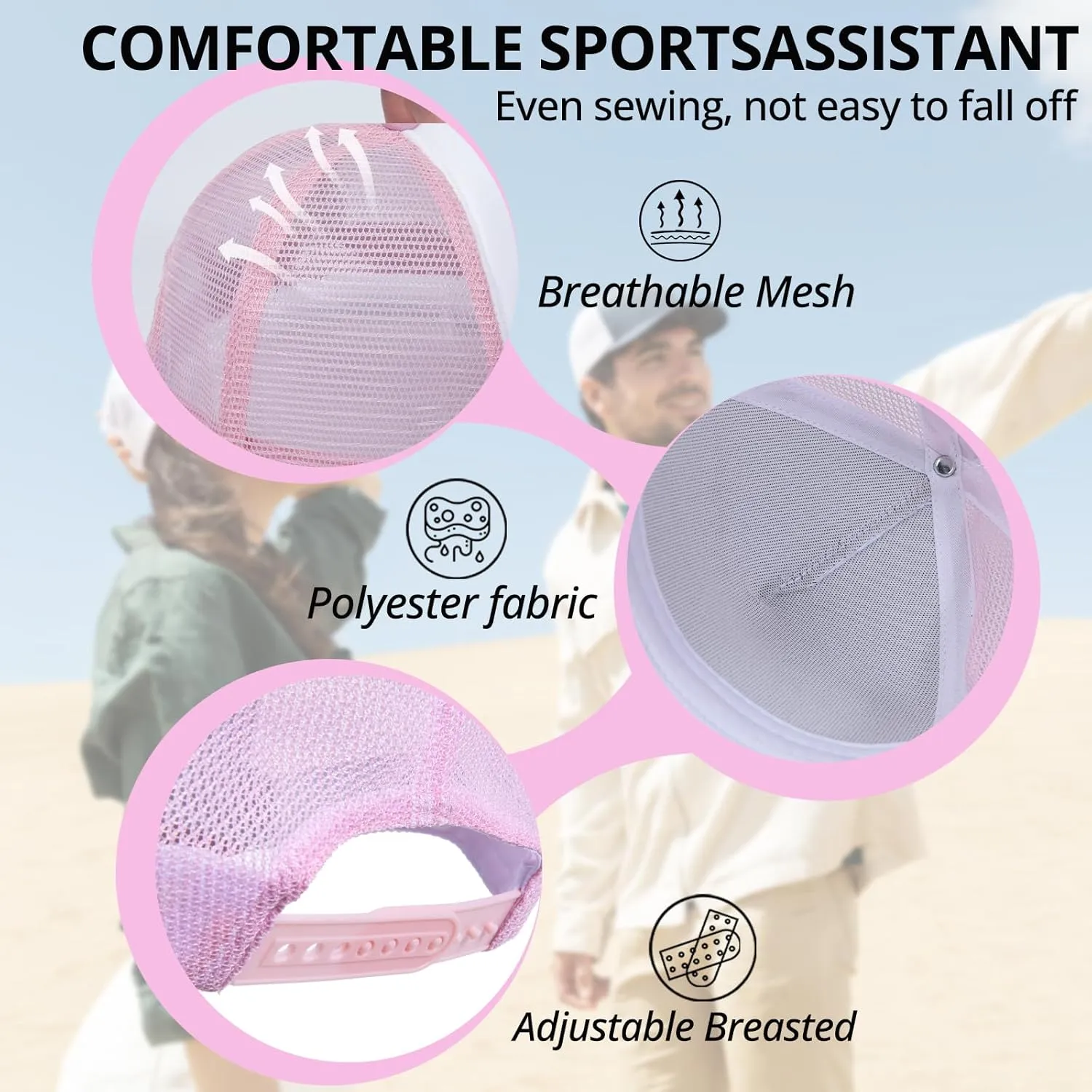 Polyester Trucker Cap Sublimation Blanks - 10PCS