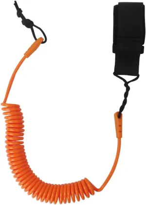 Premium Stand UP Paddle Board 10FT SUP Leash 5mm Coiled Spring Leg Rope Leash - Orange