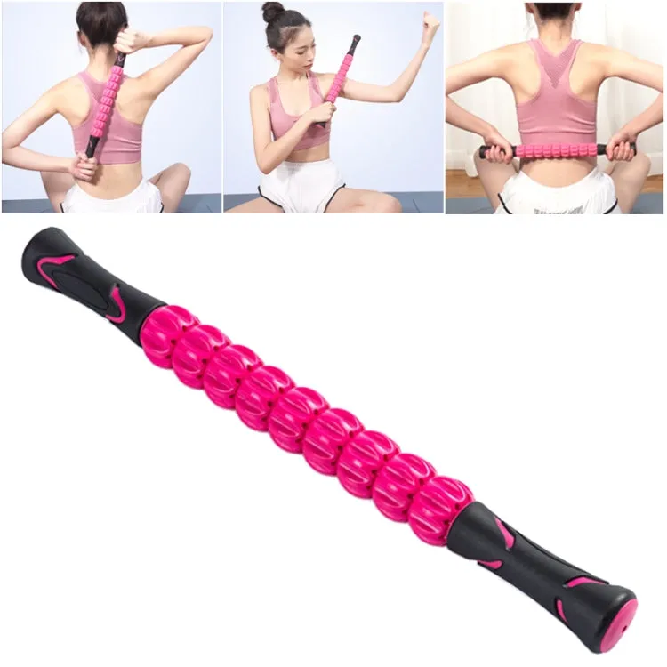 Relieving Muscle Soreness and Cramping Muscle Roller Stick Body Massage Roller(Pink)