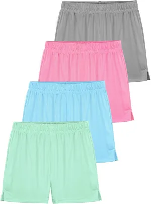 Resinta Girls Athletic Mesh Shorts Basketball Soccer Active Sports Gym Shorts for Youth Kids