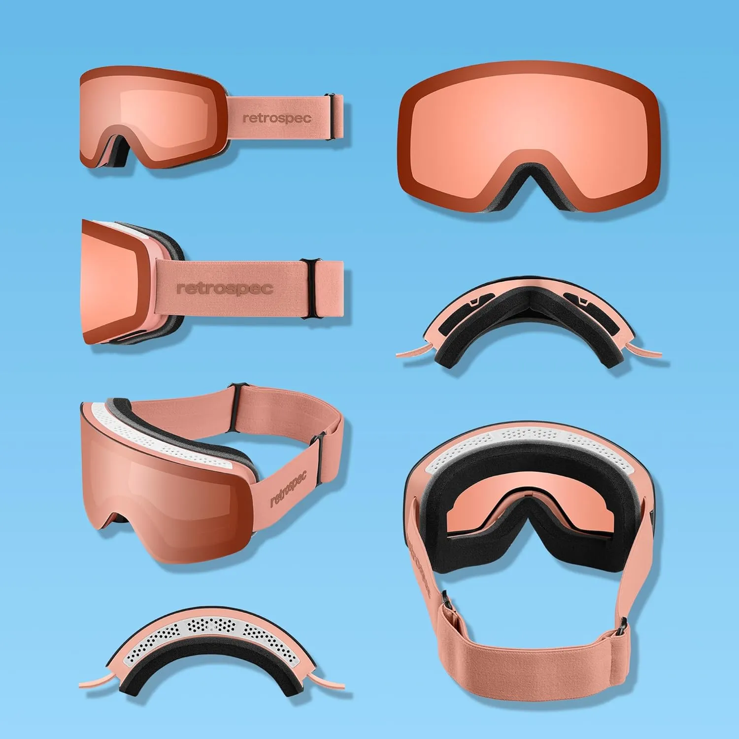 Retrospec Flume Ski Goggles for Men and Women UV Protection