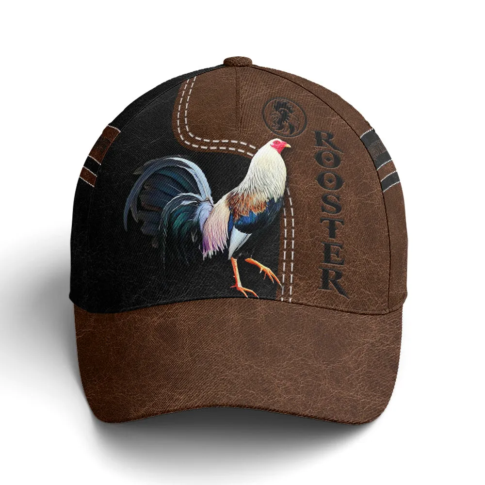 Rooster Classic Leather Baseball Cap Coolspod