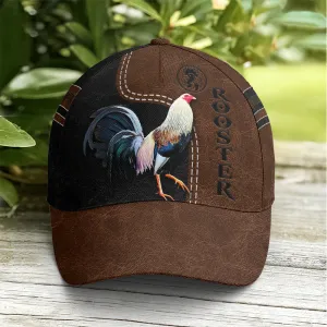 Rooster Classic Leather Baseball Cap Coolspod