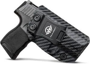 Sig P365 Holster IWB Kydex Custom Fit: Sig Sauer P365 / P365 SAS / P365 X Pistol - Inside Waistband - Adj. Cant Retention - Cover Mag-Button - No Wear - No Jitter