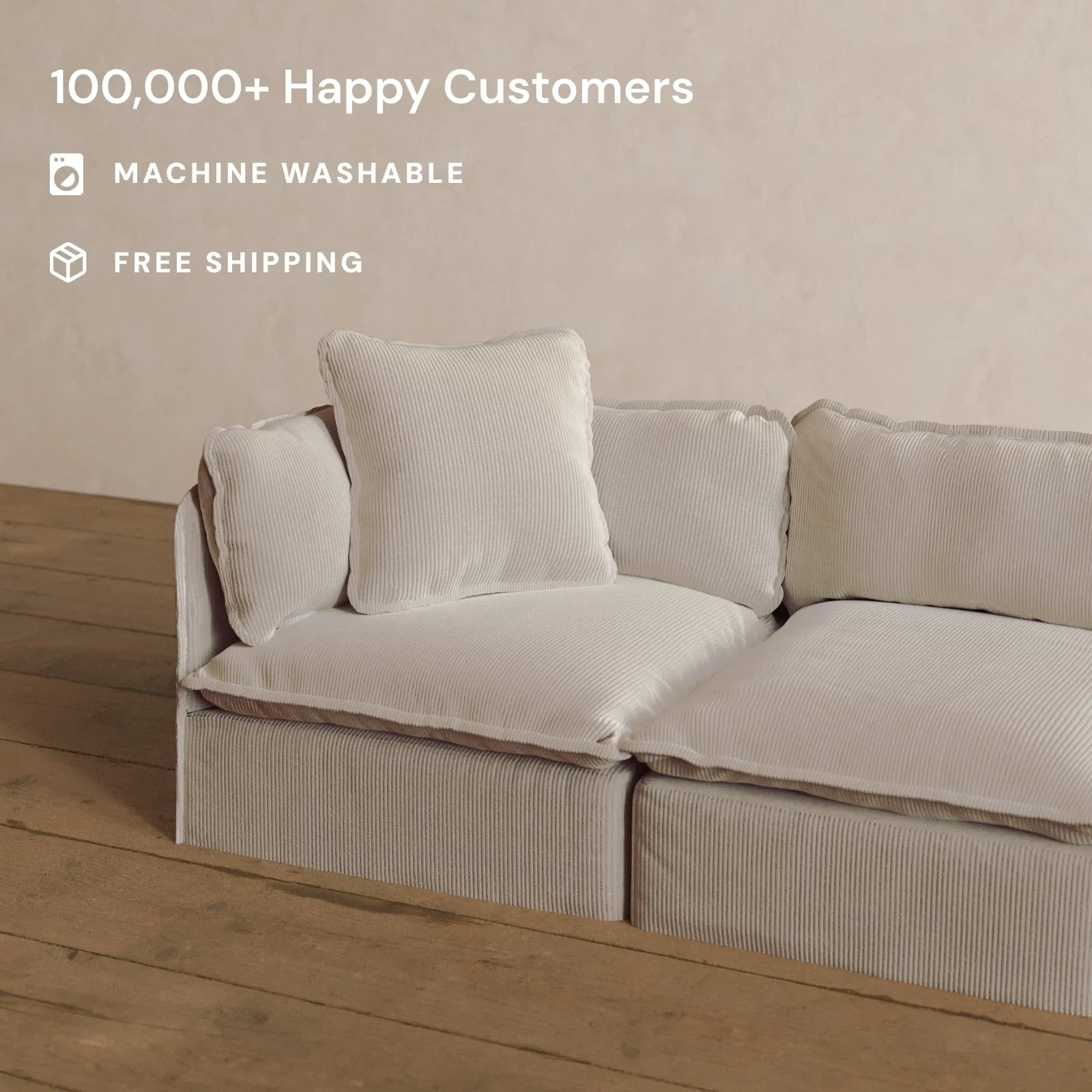 Square Performance Accent Pillow 22 x 22 in Milk